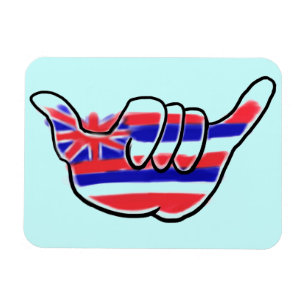 Hawaiian statlig flagga shaka symbol souvenir magn magnet
