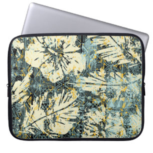 Hawaiian stil hibiscus-tyg med stamryggrad laptop fodral