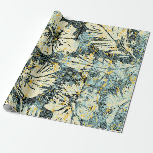 Hawaiian stil hibiscus-tyg med stamryggrad presentpapper