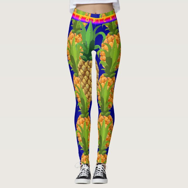 Hawaiian Stil Roligt Leggings (Framsida)
