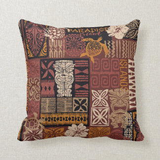Hawaiian stil, stammotiv för vävnadspatchwork abst kudde