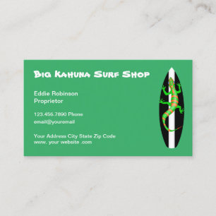 Hawaiian Stil Surfa Shop Visitkort