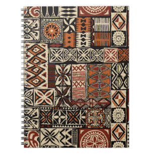 Hawaiian stil tapa stam abstrakt patchwo anteckningsbok