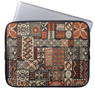 Hawaiian stil tapa stam abstrakt patchwo laptop fodral