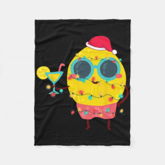 Hawaiian Summer Tropical Xmas Lemon Funny Christma Fleecefilt