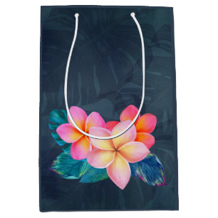 Hawaiian Sunrise Plumeria Tall Gift Bag