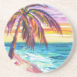Hawaiian Sunset Coaster- Bernies Målning Underlägg