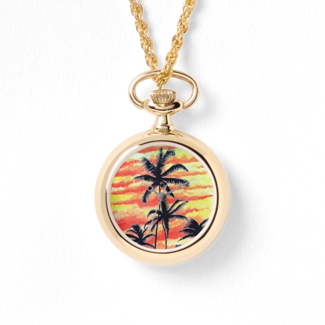Hawaiian Sunset Coco Handflatan Armbandsur (Framsida)