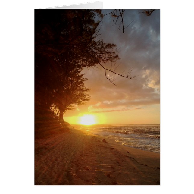 Hawaiian Sunset Hälsningskort (Framsidan)