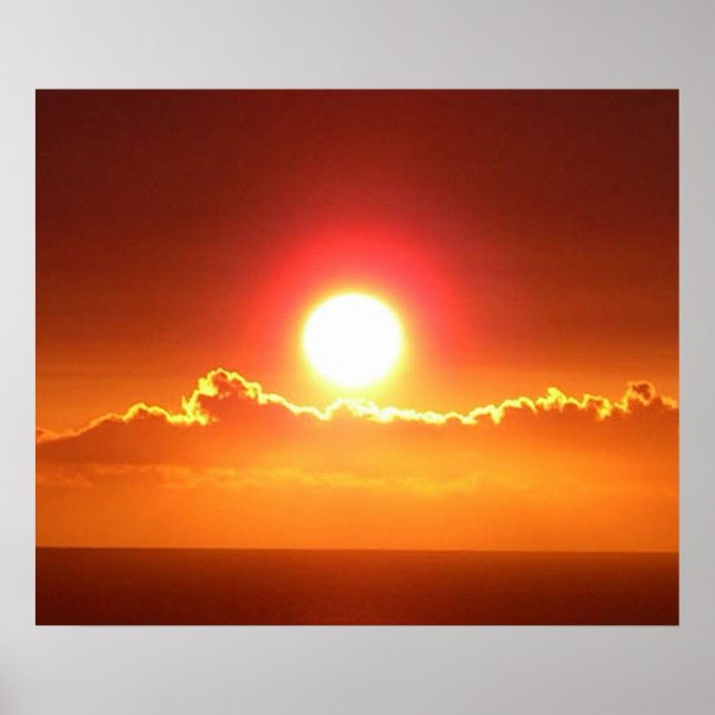 Hawaiian Sunset Himlar Poster Skriv ut (Framsidan)