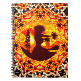 Hawaiian Sunset Hula Handflatan Anteckningsbok