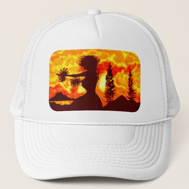 Hawaiian Sunset Hula Handflatan Keps (Framsida)
