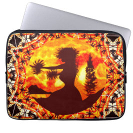 Hawaiian Sunset Hula Handflatan Laptop Fodral