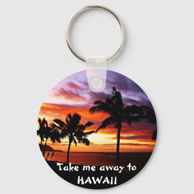 Hawaiian Sunset Keychain Nyckelring (Framsida)