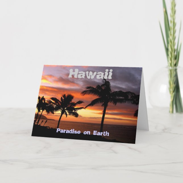 Hawaiian Sunset Kort (Framsida)