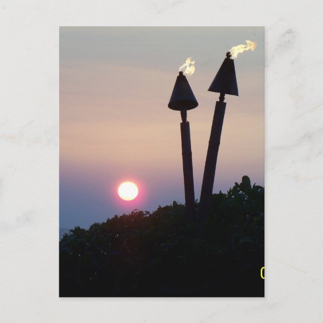 Hawaiian Sunset Luau Gifts Vykort (Framsida)