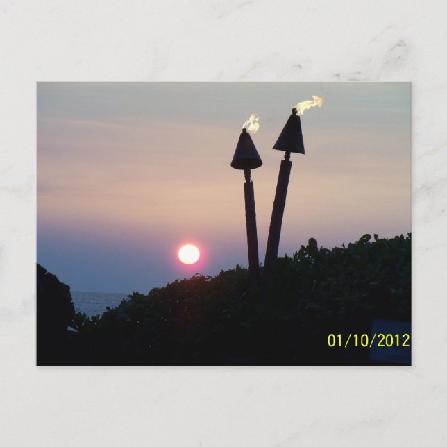 Hawaiian Sunset Luau Gifts Vykort (Framsida)