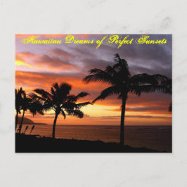 Hawaiian Sunset Postcard - Anpassad Vykort