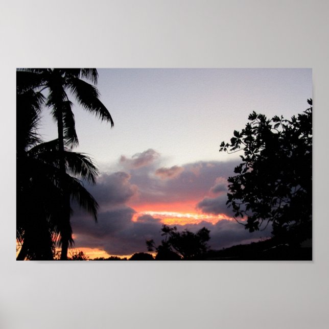 Hawaiian sunset poster (Framsidan)