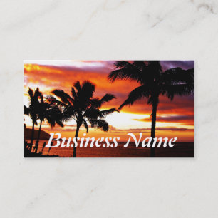 Hawaiian Sunset print Visitkort
