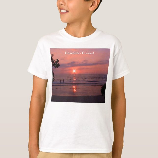 Hawaiian Sunset Tee Shirt (Framsida)