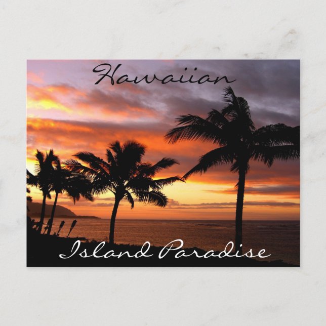 Hawaiian Sunset Vykort (Framsida)