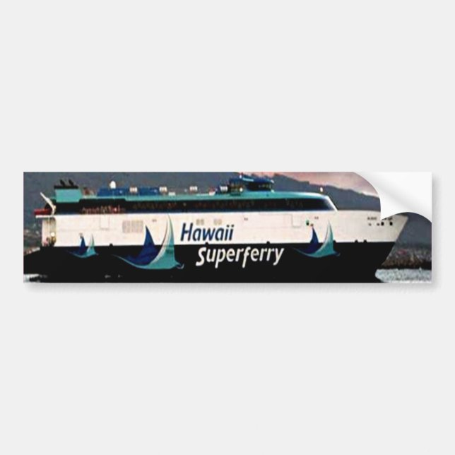 Hawaiian Superferry Bumper Sticker Bildekal (Framsidan)