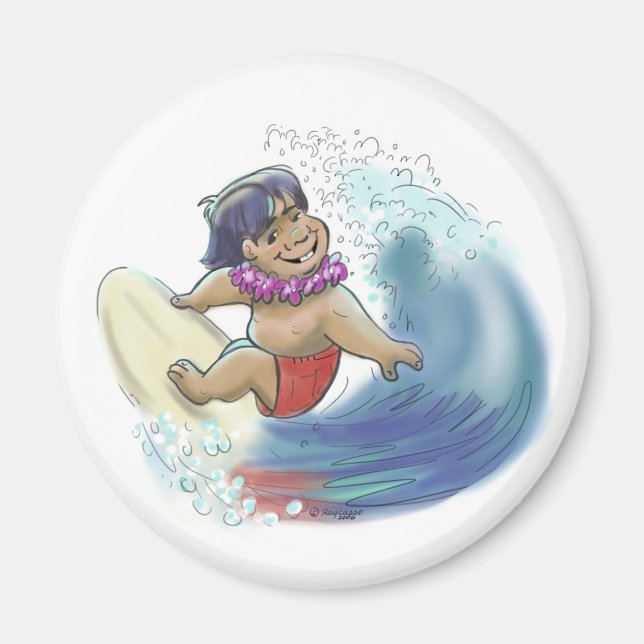 Hawaiian Surfer Magnet (Framsidan)