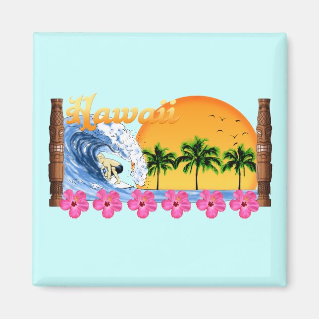 Hawaiian Surfing Magnet (Framsidan)