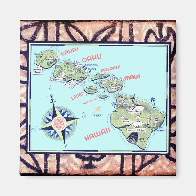 Hawaiian Tapa Magnet (Framsidan)