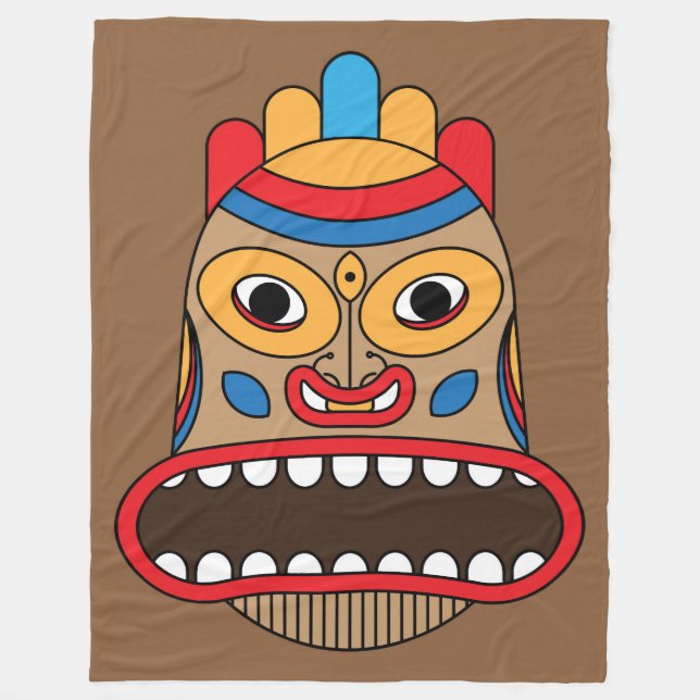 hawaiian tiki fleecefilt (Framsidan)