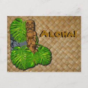 Hawaiian Tiki Lauhala vykort 2