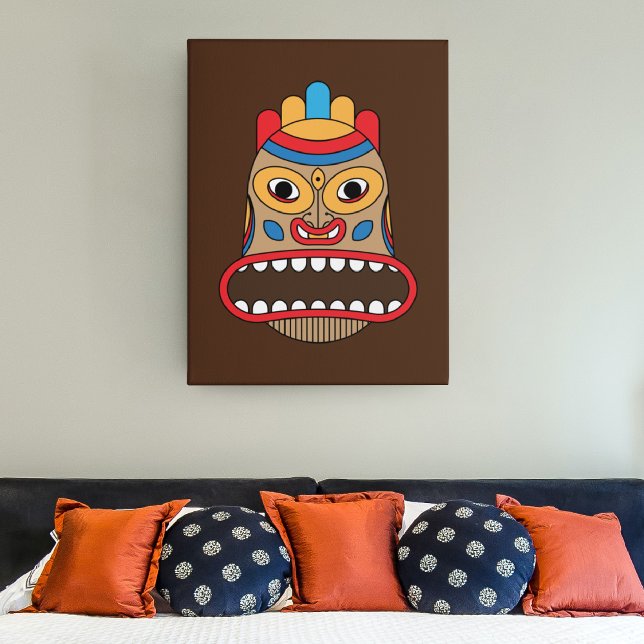 Hawaiian Tiki Mask Canvastryck (Skapare uppladdad)