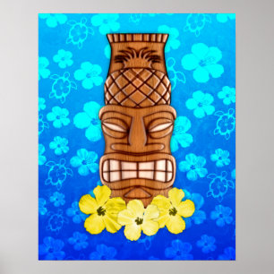 Hawaiian Tiki Mask Poster