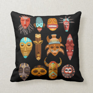 Hawaiian Tiki Mask Totems Hawaii Kudde