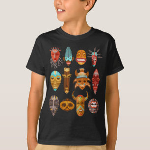 Hawaiian Tiki Mask Totems Hawaii T Shirt