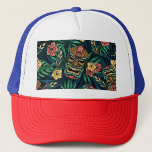 Hawaiian Tiki Mask Tropical Mönster Keps