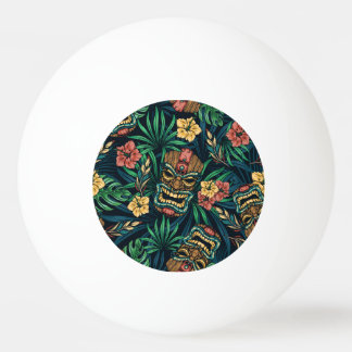 Hawaiian Tiki Mask Tropical Mönster Pingisboll