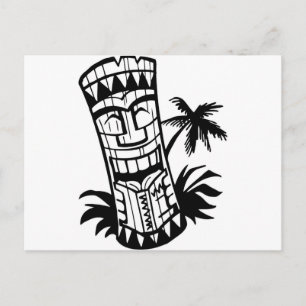 HAWAIIAN TIKI PUB ART VYKORT