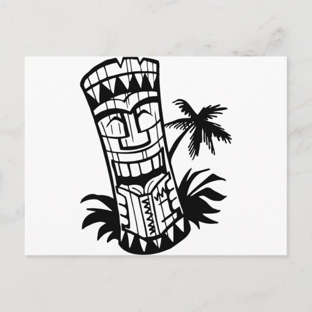 HAWAIIAN TIKI PUB ART VYKORT (Framsida)