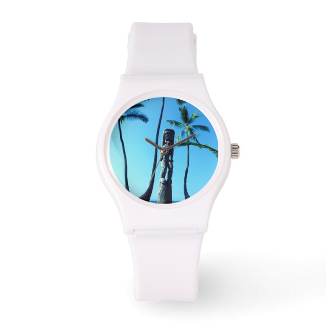 Hawaiian Tiki Statue Sporty Watch Armbandsur (Framsida)