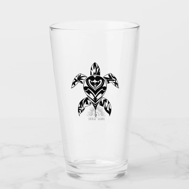 Hawaiian Tribe Turtle Beer Glass Glaskopp (Framsida)