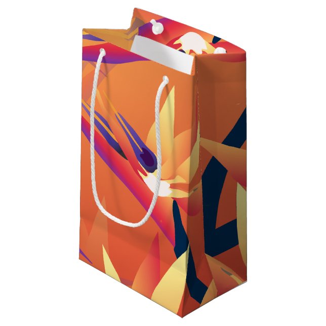 Hawaiian Tropical Bird of-Paradise Luau Gift Bag S (Framsidan Vinklad)