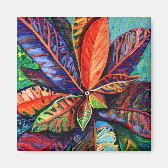 Hawaiian Tropical Croton Plant Magnet (Framsidan)
