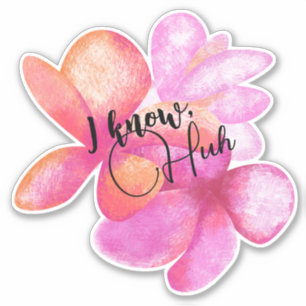 Hawaiian Tropical Flowers Anpassningsbar-cut Vinyl Klistermärken