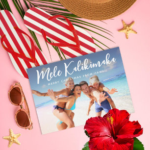 Hawaiian Tropical Helgdag Handflatan jul Foto Julkort