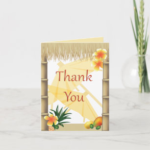 Hawaiian Tropical Luau Party Tackkort Card