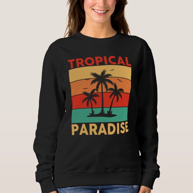 Hawaiian Tropical Paradise Hawaii Pineapple Tiki T Shirt (Framsida)