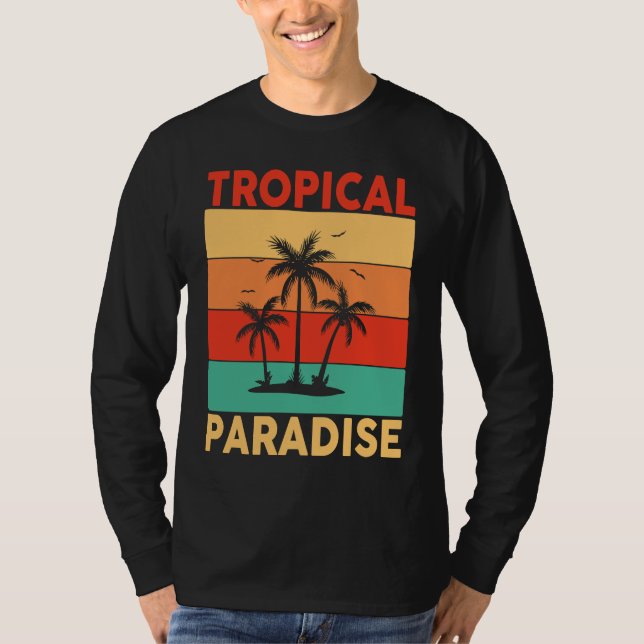 Hawaiian Tropical Paradise Hawaii Pineapple Tiki T Shirt (Framsida)
