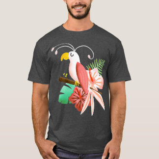 Hawaiian Tropical Parrot Cockatiel Bird Island T Shirt